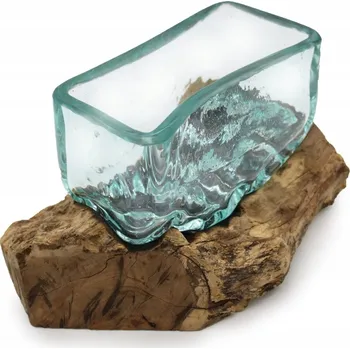 Vrták Skleněná Mísa Zapuštěná do Dřeva – Obdélníková, sklo zapuštěné do dřeva