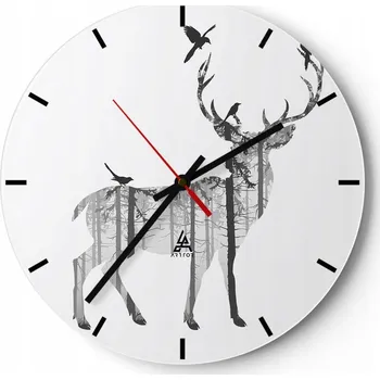 Hodiny Nástěnné hodiny do kuchyně 30x30 Abstrakce Skleněné hodiny do obýváku Tiché