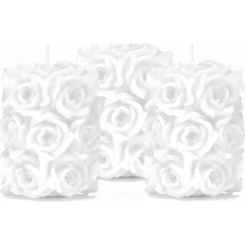 Svíčka Dekorativní parafinová svíčka bez vůně Drobo 3 ks