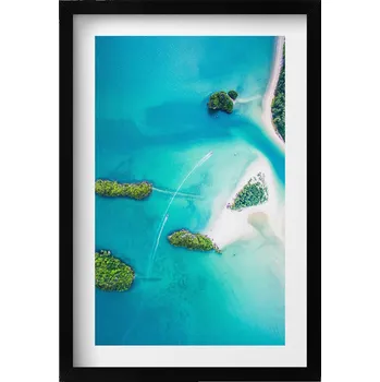 Obraz Závěsný obraz na zeď dekorace do bytu Pohled na mořské pobřeží z ptačí perspektivy 40x60 cm