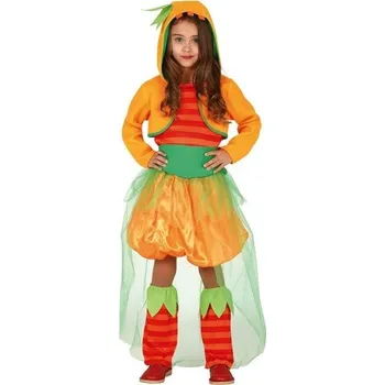 Karnevalový kostým KOSTÝM DÝŇOVÁ DÍVKA DÝNĚ ORANŽOVÝ HALLOWEENSKÝ PŘEVLEK VELIKOST 128