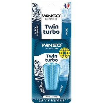 Vůně do auta Osvěžovač vzduchu do auta Twin Turbo WINSO - Black Diamond & Arctic