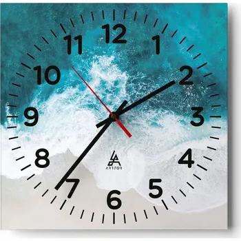 Hodiny Nástěnné hodiny do obýváku 40x40 Krajina Bezhluczne Skleněné hodiny Tiché