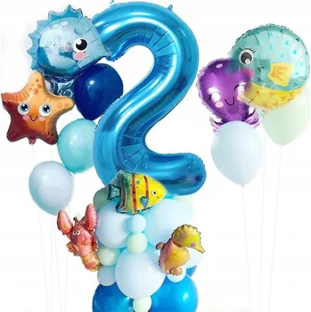 Balónek Balónky pro 2leté dítě, dekorace k narozeninám, číslice 2