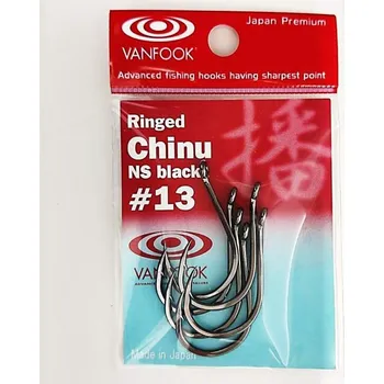 Rybářský háček Vanfook Ringed Chin NS Black vel. 10, 11ks