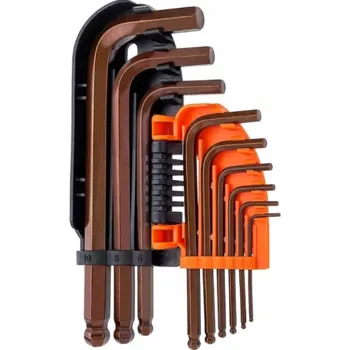 Klíč IMBUSOVÉ KLÍČE ŠESTIHRANNÉ S KULOVOU HLAVOU 9ks