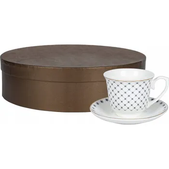 LIVELLO SADA 6 PORCELÁNOVÝCH ŠÁLKŮ S PODŠÁLKY 250 ML / 14 CM