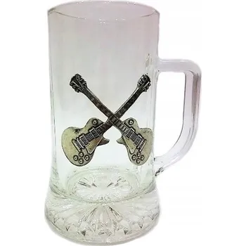Sklenice Hudební pivní sklenice na pivo s kytarami Les Paul 500ml