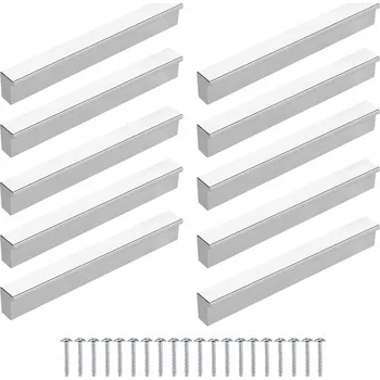 Nábytková úchytka klasická stříbrná lesklá 11,5 x 1,2 x 1,8 cm