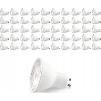 Žárovka 50x LED žárovka 5W GU10 4000K Neutrální bílá PREMIUM, dioda SAMSUNG LLS, sada