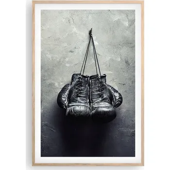 Obraz Obraz plakát v rámu světlý dub do obýváku 61x91 foto box plakáty na zeď