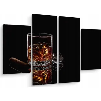 Obraz Čtyřdílný obraz do kanceláře WHISKEY S Ledem 200x150