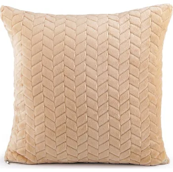 Povlak na dekorativní polštářek Povlak na polštář plyšový 40x40 cm Varianta: 2 béžová, Balení: 2 ks