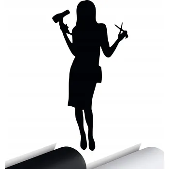 Samolepicí dekorace na vozidlo SAMOLEPKA na auto KADEŘNICE NŮŽKY DÁMA 8x15 cm