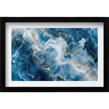 Obraz Nástěnný obraz v černém rámu do obýváku kuchyně Textura kamene 30x20 cm