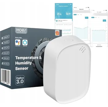 Senzor teploty a vlhkosti ZigBee 3.0 Tuya Moes ZSS-S01-TH-C-MS