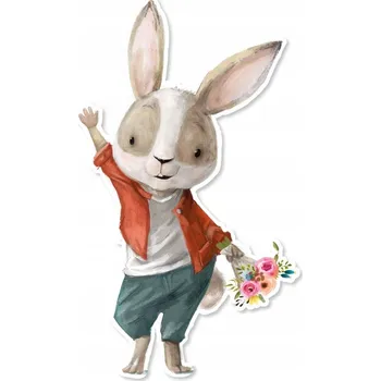 Obraz Měkká nástěnná samolepka pro děti KRÁLÍK 30x50cm