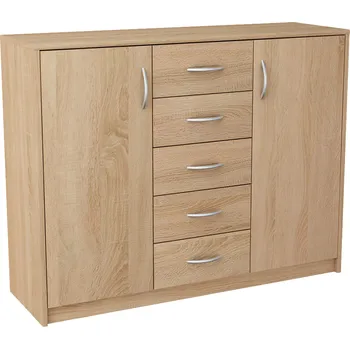 Komoda Komoda Matkam 109,3 x 35 x 85 cm dub sonoma matný