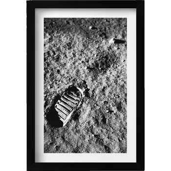 Obraz Elegantní obraz do obýváku První krok na Měsíci fotografie NASA 20x30 cm