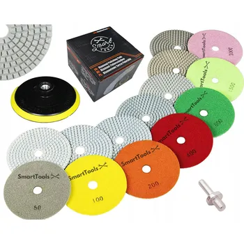 Příslušenství k brusce 7x Diamantové lešticí a brusné kotouče 125 mm