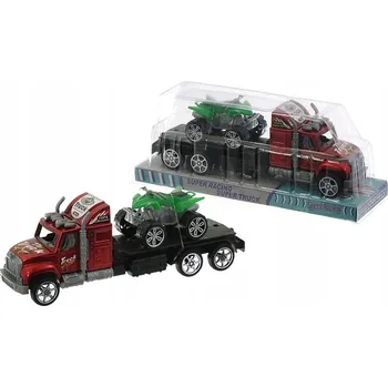 autíčko HRAČKA SADA MONSTER TRUCK AUTOPŘEPRAVNÍK + MALÁ ČTYŘKOLKA