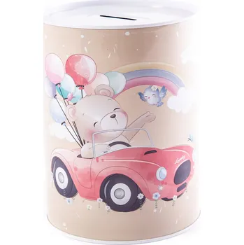 Pokladnička Dětská pokladnička plechová Medvídek Různé provedení