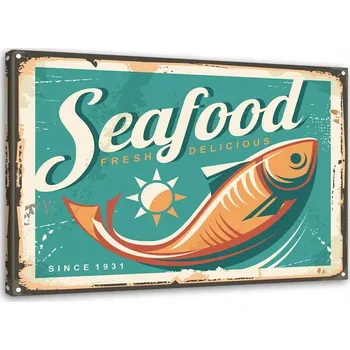 Obraz Obraz na plátně - Canvas, Mořské plody retro 60x40