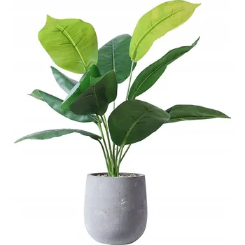 umělá květina UMĚLÁ Rostlina V KVĚTINÁČI REALISTICKÁ 45cm LOPATKOVEC do DOMU KANCELÁŘE