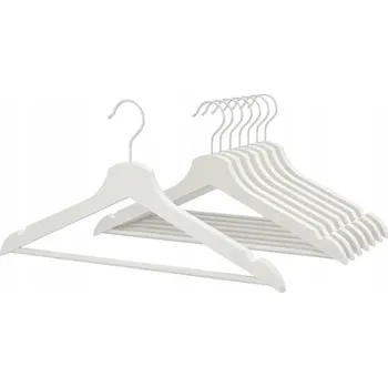 Věšák IKEA ramínko BUMERANG na oblečení dřevěné 8ks bílé