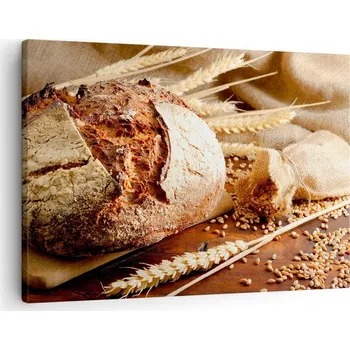 Obraz Obraz na plátně do obýváku ložnice 70x50 chléb foto obrazy na zeď