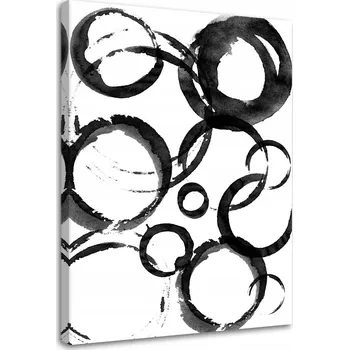 Obraz OBRAZ NA PLÁTNĚ Abstrakce Kruhy šedá 40x60
