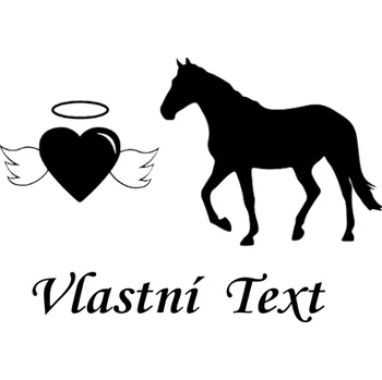 Nášivka Nažehlovací nápis Andělský kůň Vzor: 5, Barva potisku: tmavě šedá