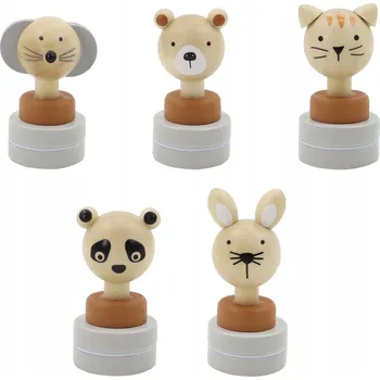 Dětské razítko DŘEVĚNÁ RAZÍTKA ZVÍŘÁTKA S INKOUSTEM