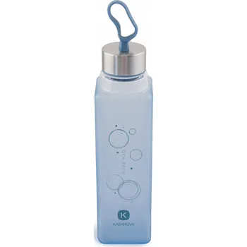 Láhev Skleněná lahvička na vodu KASANOVA Modrá 420ml
