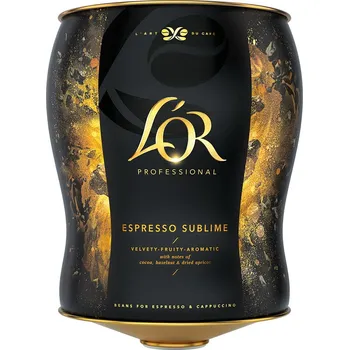Káva L’OR Professional Espresso Sublime zrnková káva 3 kg – prémiová směs 100% Arabiky s jemnou ovocností a sametovým tělem Profesionální zrnková káva L’OR Espresso Sublime v praktickém 3kg balení je navržena speciálně pro kavárny, bary, hotely i firemní provo