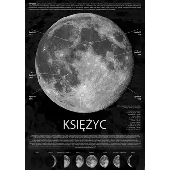 Obraz Plakát Fáze Měsíce bez rámu 70 x 100 cm