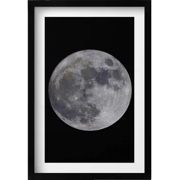 Obraz Nástěnný obraz do obýváku kuchyně Úplněk měsíce na černé obloze 40x60 cm