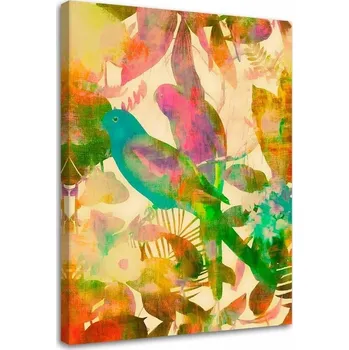 Obraz Obraz na plátně Canvas, Papoušci v listech 1