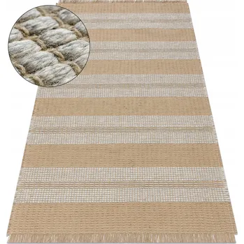 Koberec KOBEREC PLOCHÝ TKANÝ JUTA 80x150 cm PRUHY šedá přírodní #D1522