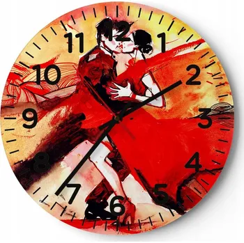 Hodiny Kuchyňské nástěnné hodiny 30x30 Abstrakce Moderní skleněné hodiny Tiché