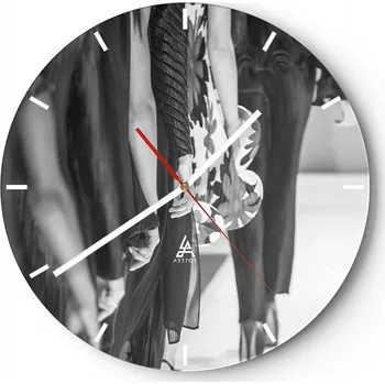 Hodiny Velké nástěnné hodiny na zeď 40x40 Moderní skleněné hodiny Kulatý Tiché