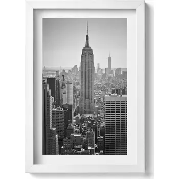 Obraz Dekorace, obraz s grafikou v krásném rámu - Pohled na mrakodrapy New York 20x30 cm