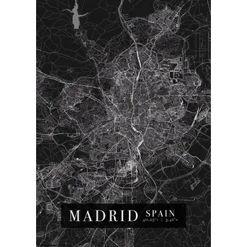 Obraz Plakát Mapa Madridu bez rámu 42 x 59,4 cm
