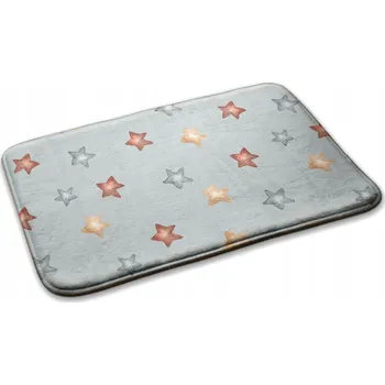 Koberec Protiskluzový kobereček Běhoun do ložnice, dětský pokoj – hvězdy na šedém pozadí