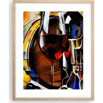 Obraz Obraz plakát na zeď v rámu světlý dub 40x50 abstrakce plakáty do obývacího pokoje