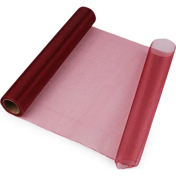 Stuha Organza střední lesk šíře 36 cm Varianta: 48 bordó, Balení: 9 m