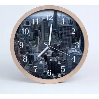 Hodiny Moderní nástěnné hodiny kulatý loft Město 25 cm