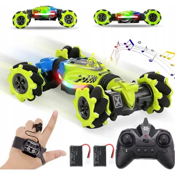 RC model auta ZÁVODNÍ AUTO NA DÁLKOVÉ OVLÁDÁNÍ TWISTER S LED, HUDBOU A OVLÁDÁNÍM GESTY + 2 OVLADAČE