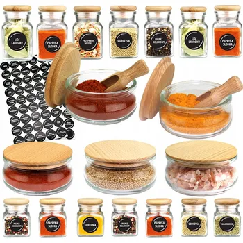 Sklenice Sklenice na koření 7x 120ml 7x 150 Ml 5x 210ml etikety 90 ks odměrky 2x