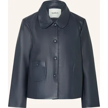 Dámský blejzr Ba&Sh Dámská Kožená Bunda Milos, tmavě modrá, 34